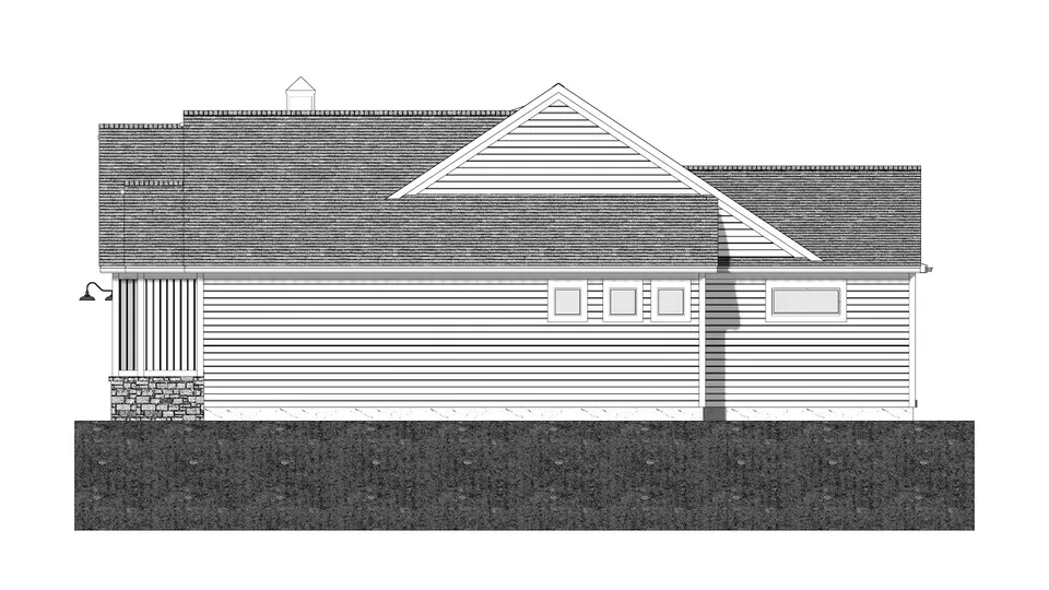 The Robindale house plan, exterior view 2